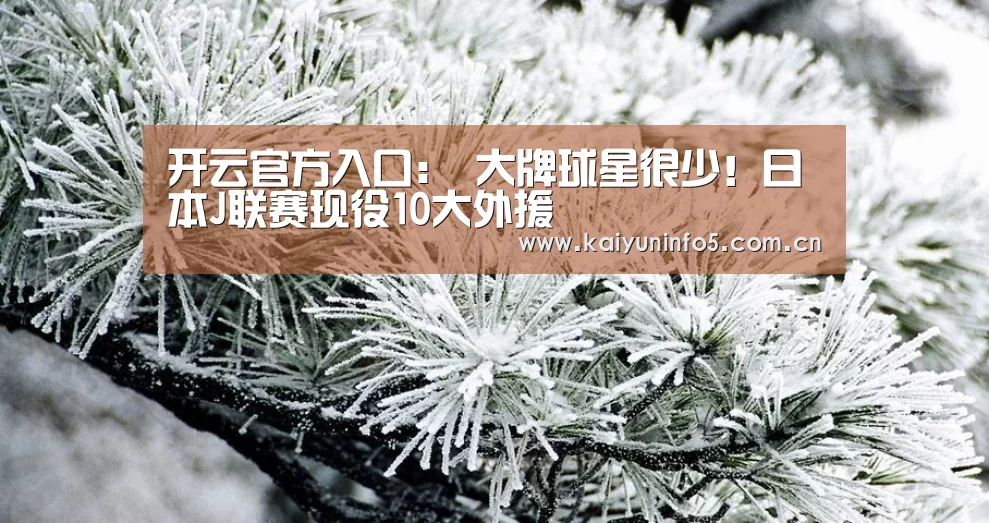 开云官方入口:
大牌球星很少!日本J联赛现役10大外援(图4) 开云官网